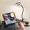 LED Desk Lamp Clip on Light with 3 Color Modes 10 Brightness Ring/Clamp Light 360° Flexible Gooseneck Dimmable Eye Protection Desk Light Desk Lamps for Home Office with Video Tutorials